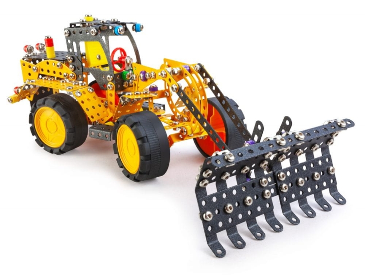 Zabawka edukacyjna Alexander – elementy metalowe i plastikowe do budowy pojazdów.