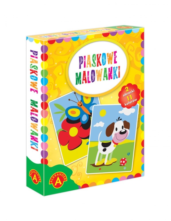 Piaskowe Malowanki – Pies / Motyl – zestaw kreatywny od Alexander.