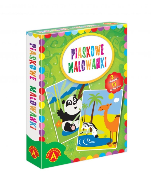 Piaskowe Malowanki – Panda / Wielbłąd – zestaw kreatywny dla dzieci.