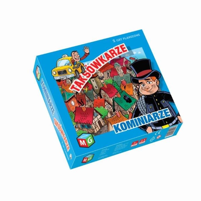 gra-planszowa-taksowkarze-kominiarze-multigra-pudelko-front.jpg Gra planszowa Taksówkarze i Kominiarze Multigra – opakowanie gry dla dzieci 5+