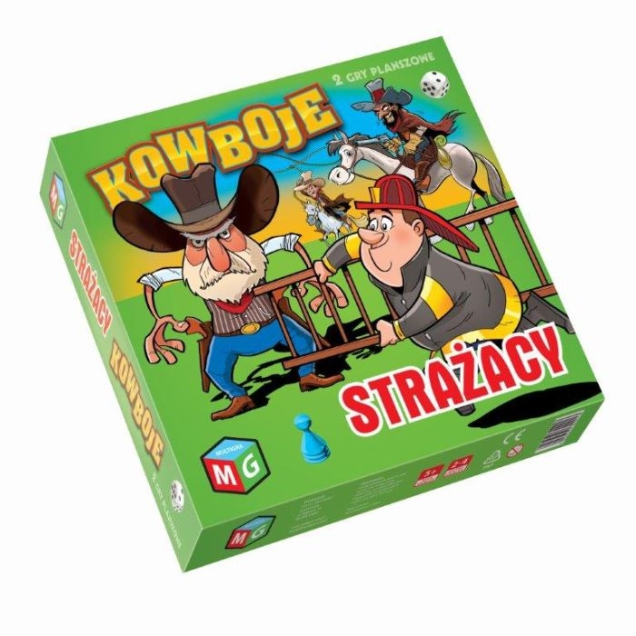 gra-planszowa-kowboje-strazacy-multigra-pudelko-front.jpg Gra planszowa Kowboje i Strażacy Multigra – opakowanie gry dla dzieci 5+