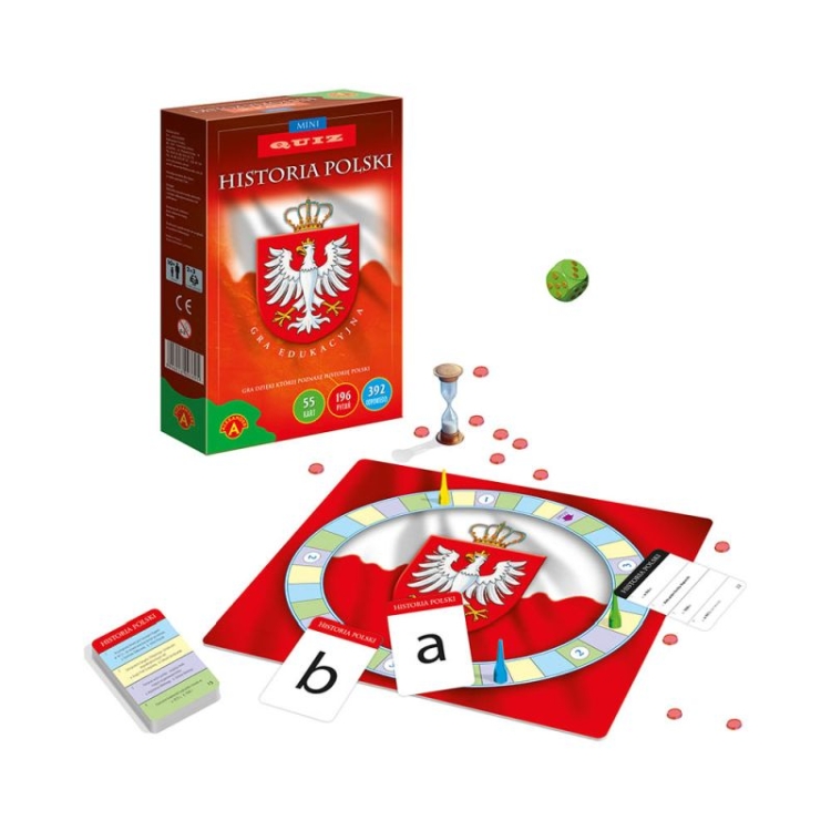 Karty pytań z gry Quiz Historia Polski Mini Alexander