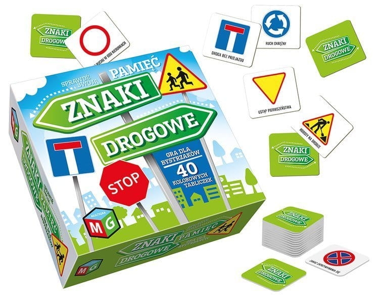 opakowanie gry memory znaki drogowe firmy multigra