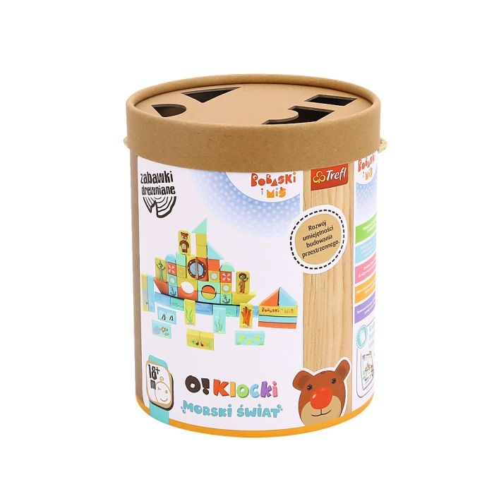 morski świat. Konstrukcyjne klocki drewniane trefl