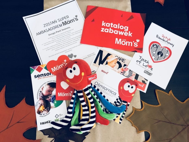 Przytulanka sensoryczna mom’s care – ośmiornica czerwony kolor