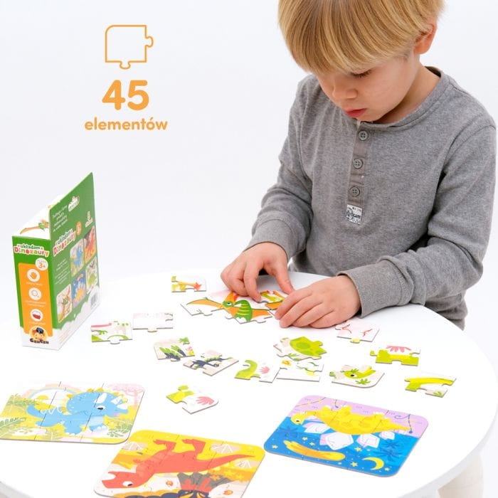 Puzzle dla dzieci CzuCzu z dinozaurami