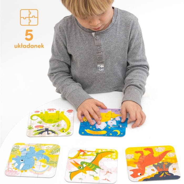 CzuCzu Układam Dinozaury – zestaw puzzli edukacyjnych
