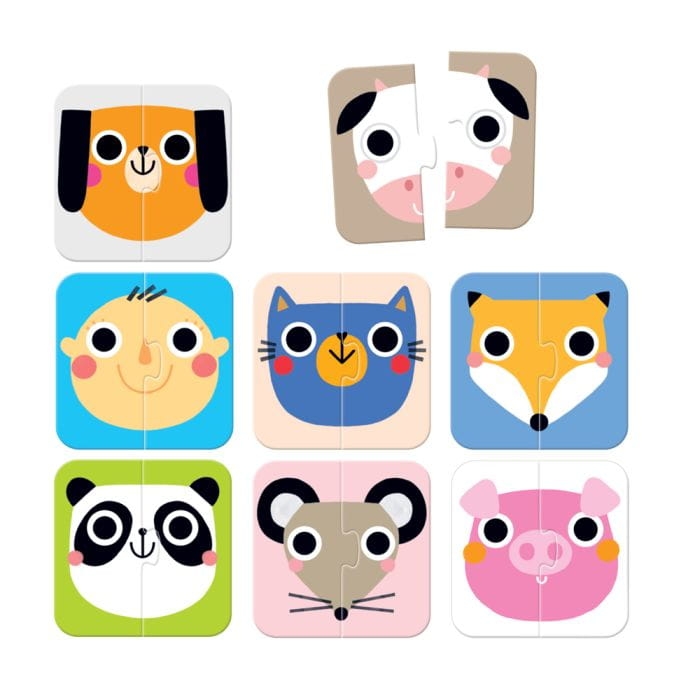 Puzzle dla dzieci Układam połówki – buzie rozwijające spostrzegawczość