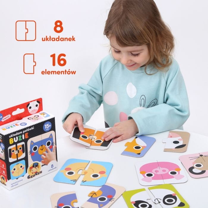 Układanka CzuCzu z buziami emocji dla najmłodszych dzieci