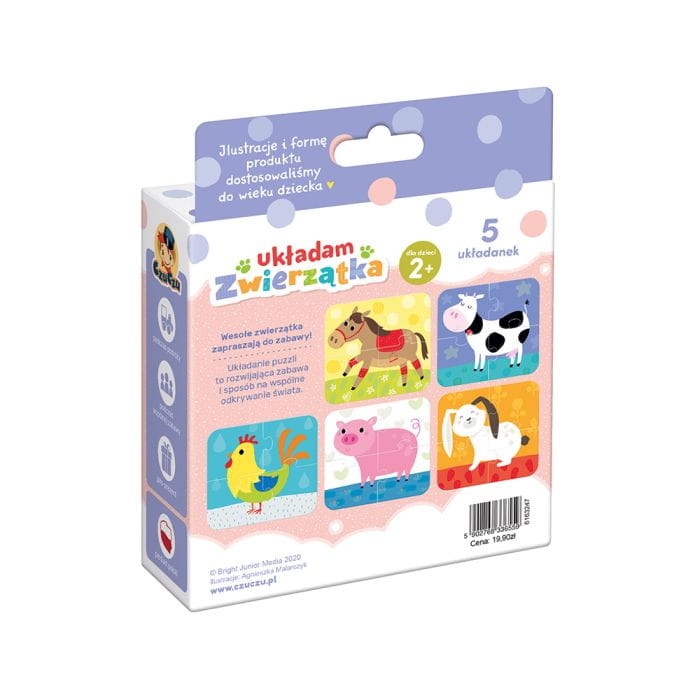 Puzzle dla najmłodszych Układam zwierzątka – nauka przez zabawę