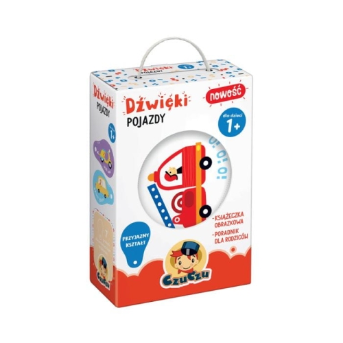 CzuCzu Dźwięki Pojazdy 12 msc+ – książeczka obrazkowa z pojazdami i dźwiękami
