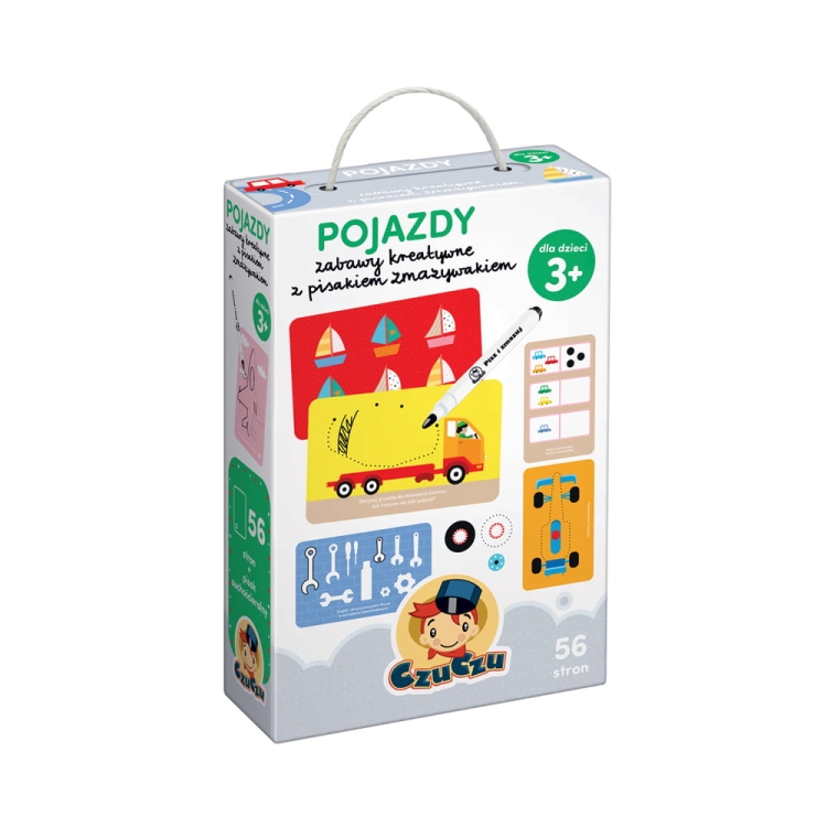 Pojazdy – zabawy kreatywne z pisakiem zmazywakiem CzuCzu