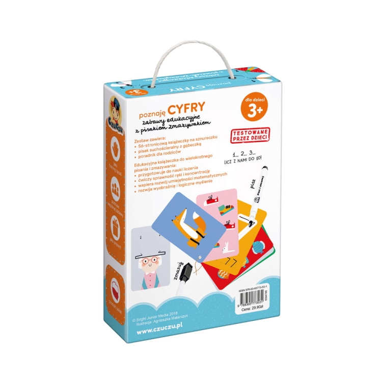 Edukacyjna książeczka z pisakiem suchościeralnym – Poznaję Cyfry CzuCzu