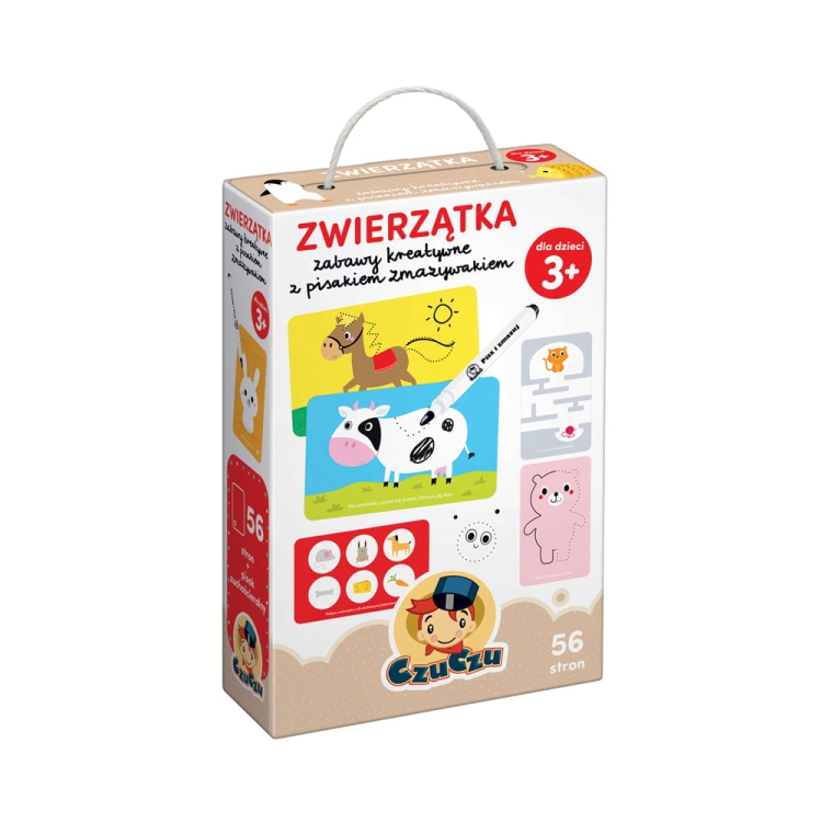 Zwierzątka – zabawy kreatywne z pisakiem-zmazywakiem CzuCzu – zestaw edukacyjny