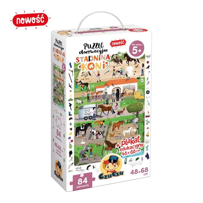 puzzle obserwacyjne stadnina koni CzuCzu dla dzieci