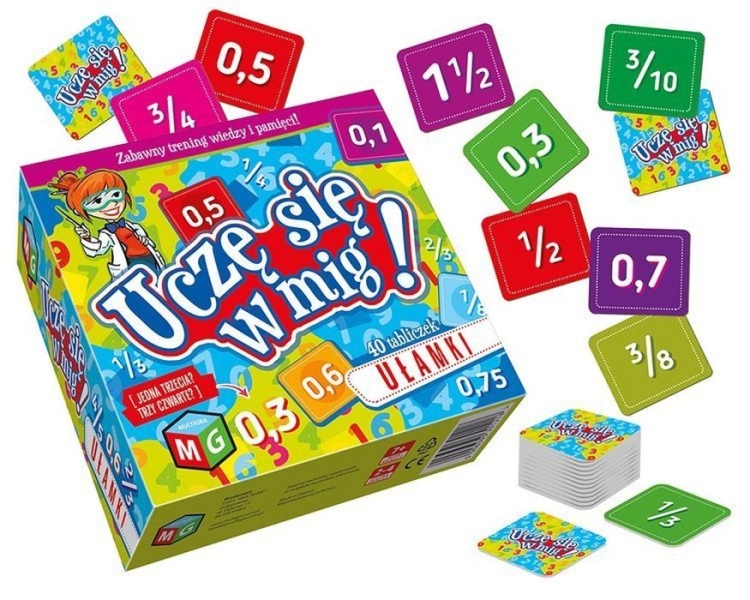 uczę się w mig nauka ułamków opakowanie z zawartością