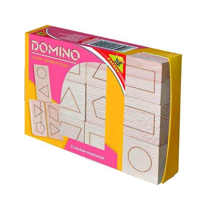 Domino drewniane – figury geometryczne - 1+