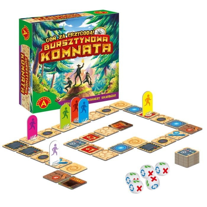 Gra planszowa Bursztynowa Komnata Alexander – pudełko i zawartość