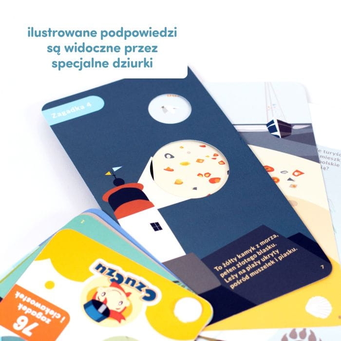 Edukacyjne zagadki CzuCzu z dziurką dla dzieci 5+ – nauka przez zabawę