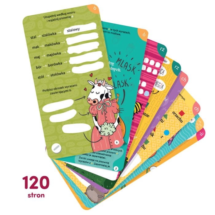 Karty edukacyjne Zakręcona ortografia Xplore Team dla dzieci 7‑12 lat