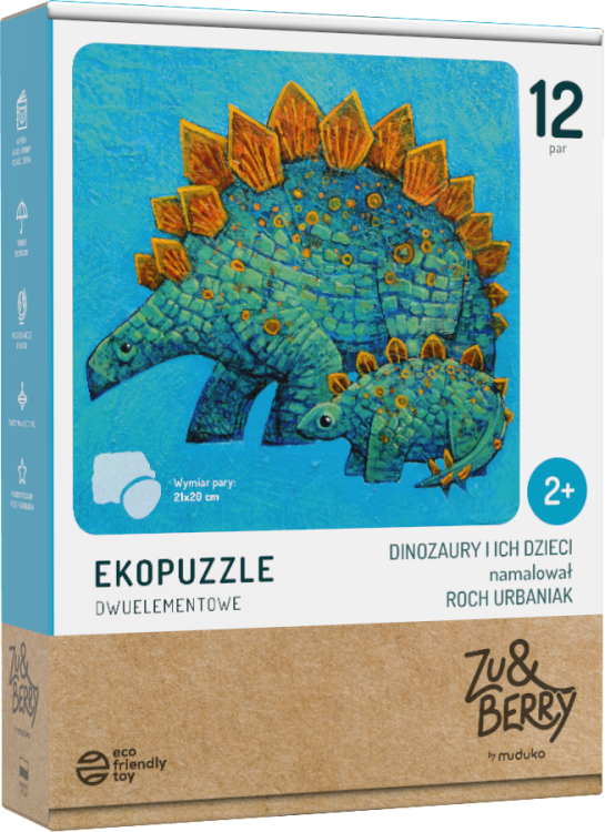 puzzle eko dinozaury trefl dwuelementowe