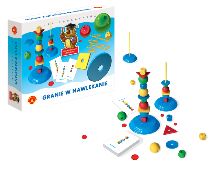 Elementy gry Sowa Mądra Głowa – karty, słupki, figury