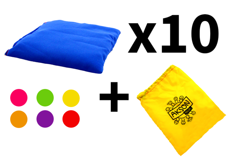 woreczki gimnastyczne kolorowe zestaw 10szt
