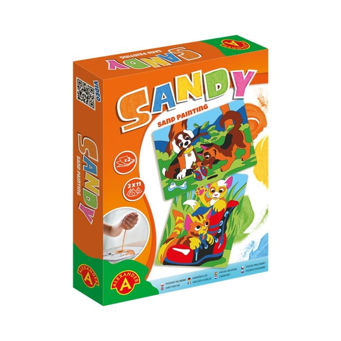 Sandy Piaskowe Malowanki – kotki, pieski – zestaw kreatywny dla dzieci.