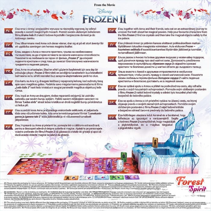 opakowanie tył gry planszowej kraina lodu