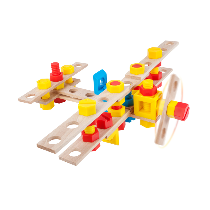 Mały Konstruktor Junior Aeroplane – gotowy model samolotu z zestawu konstrukcyjnego.