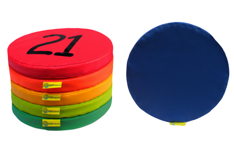 poduszki do siedzenia na ziemi i zajęć ruchowych