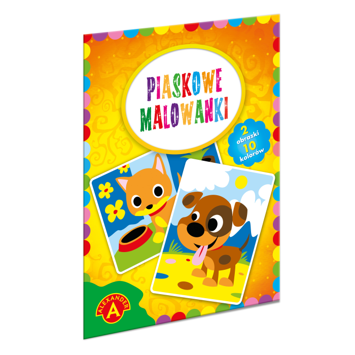 Piaskowe Malowanki Piesek Kotek – zestaw z obrazkami i piaskiem.