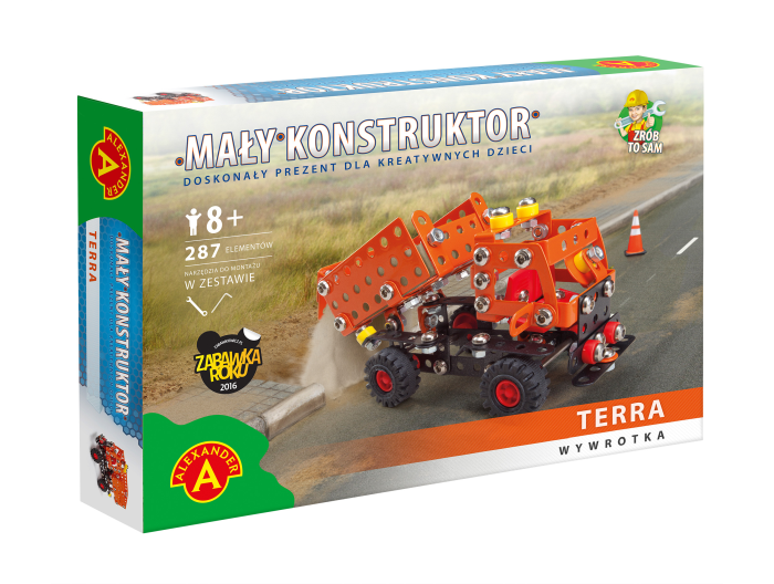 Wywrotka z serii Mały Konstruktor – model do samodzielnego montażu.