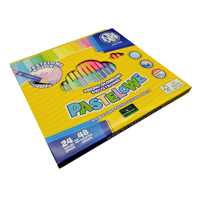 Opakowanie kredek ołówkowych PASTELOWYCH