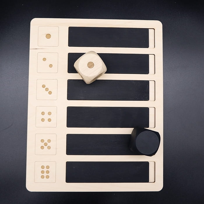 Tablica kredowa dla dzieci z drewnianymi kośćmi 40-mm - kreatywna zabawka do malowania kredą