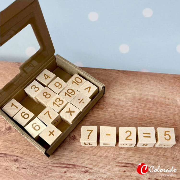 KLOCKI MATEMATYCZNE działania liczenie
