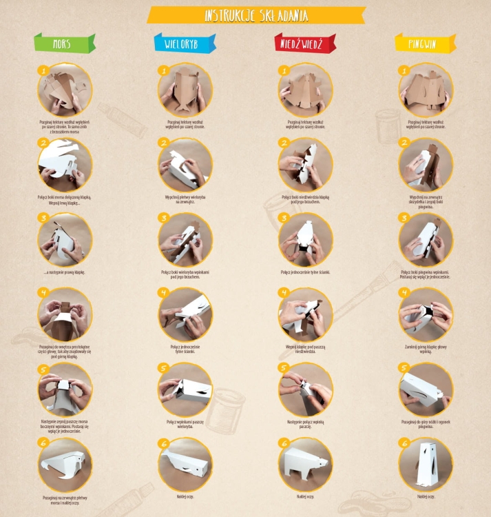 Zwierzęta polarne Kartoniaki to wyjątkowy zestaw kreatywny dla dzieci