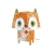 Tekturowy model kota do kolorowania Cube Head