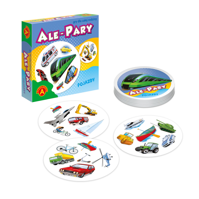 Gra pamięciowa Ale Pary Pojazdy – karty z pojazdami