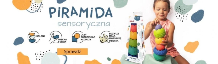 edukacyjna piramida sensoryczna z różnymi fakturami dla dzieci 0+