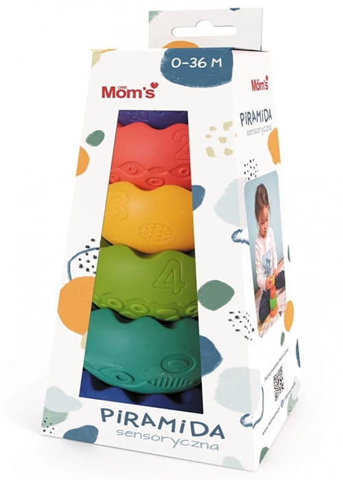 duża piramida rozwijająca zmysły i motorykę niemowlęcia