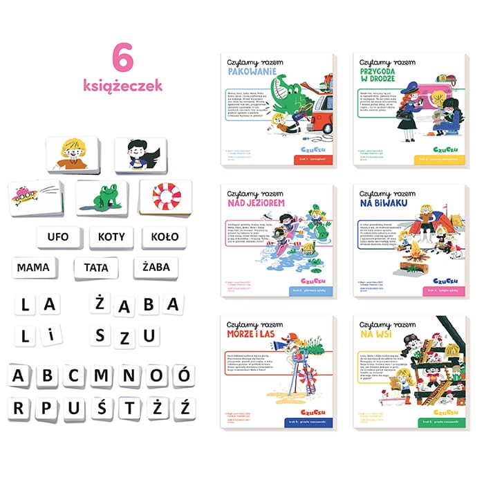 Edukacyjny zestaw CzuCzu do nauki czytania dla przedszkolaków