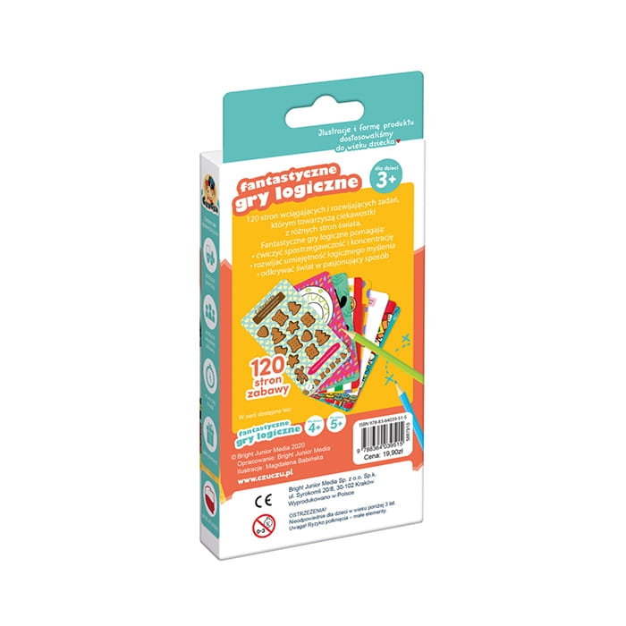 Edukacyjne łamigłówki CzuCzu Fantastyczne gry logiczne 3+ dla przedszkolaków