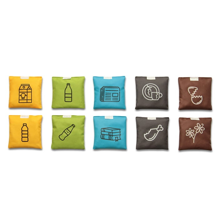 Woreczki Gimnastyczne ODPADY - RECYKLING AKSON (10 szt.) – Nauka Segregacji przez Ruch