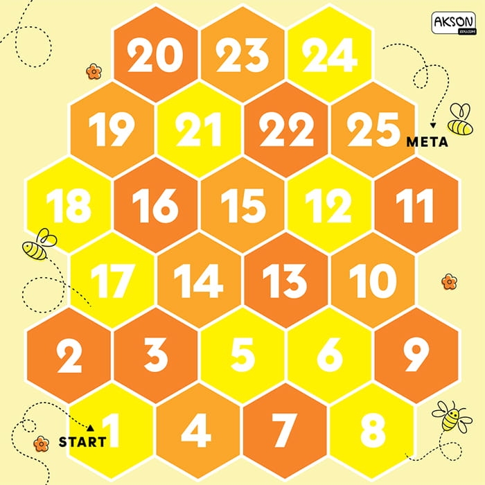 Mata Animacyjna GRA LICZBY pszczolki 100 cm akson