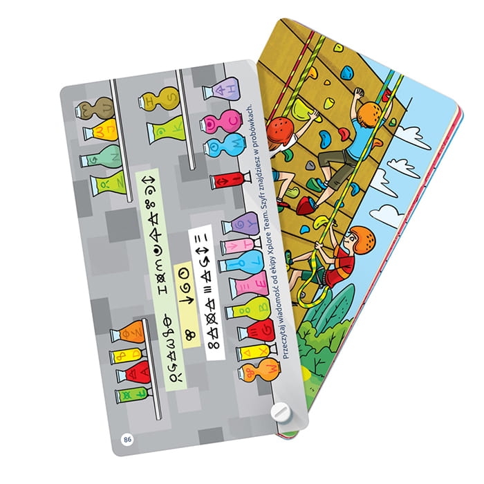 Edukacyjne gry logiczne Xplore Team 8‑9 lat – rebusy, labirynty, krzyżówki