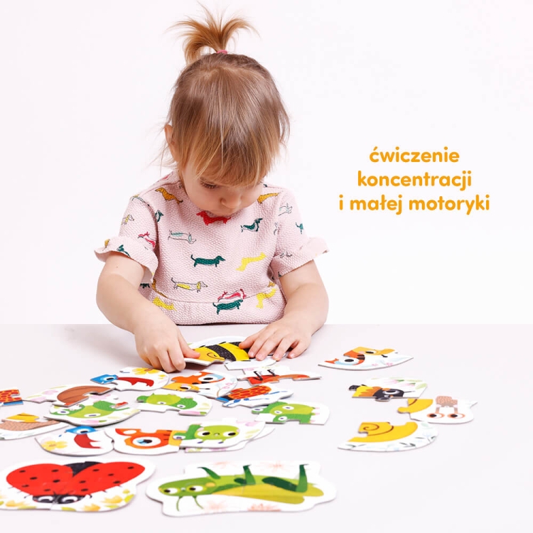 Kolorowe robaczki CzuCzu – pierwsze puzzle dla dwulatka