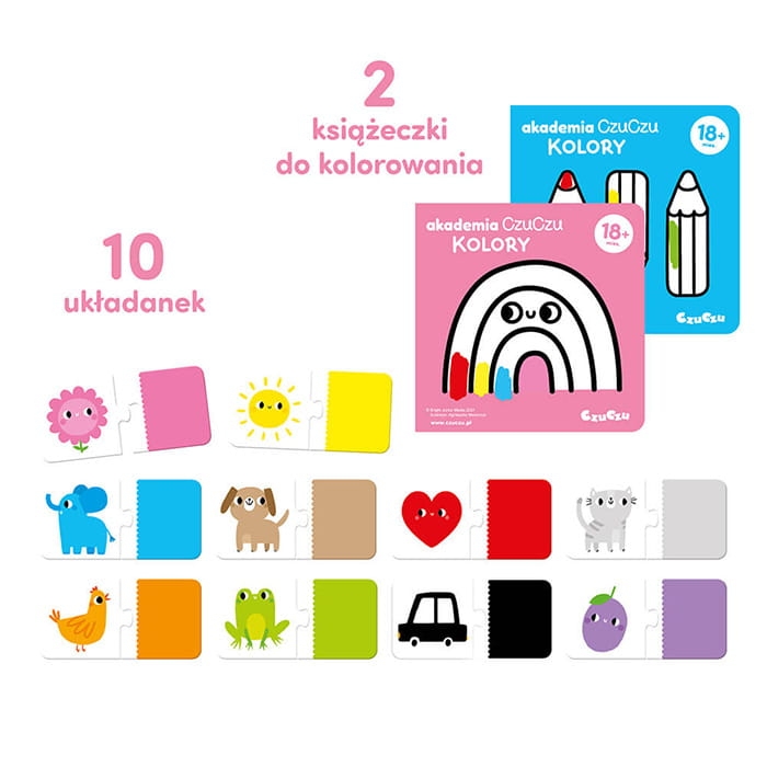 Edukacyjny zestaw CzuCzu Kolory dla dzieci powyżej 18 miesięcy