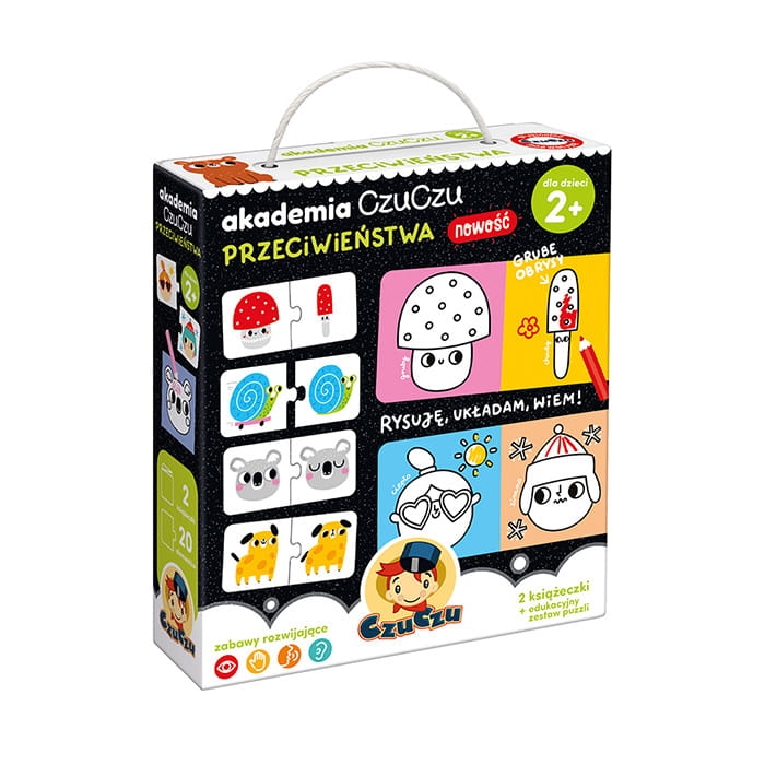 Zestaw Akademia CzuCzu Przeciwieństwa 2+ – edukacyjny zestaw do nauki pojęć przeciwstawnych