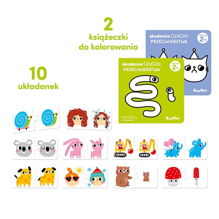 Zestaw CzuCzu Przeciwieństwa 2+ – nauka przez zabawę